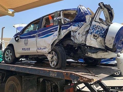Car crash that resulted in the officer's death