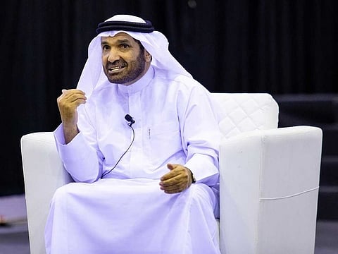 Abdalla Al Hadeya during a panel discussion marking Emirati Writer’s Day at the 12th Sharjah Children’s Reading Festival (SCRF)