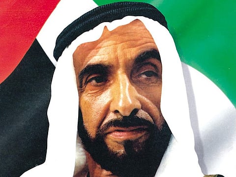 A file photo of Sheikh Zayed Bin Sultan Al Nahyan