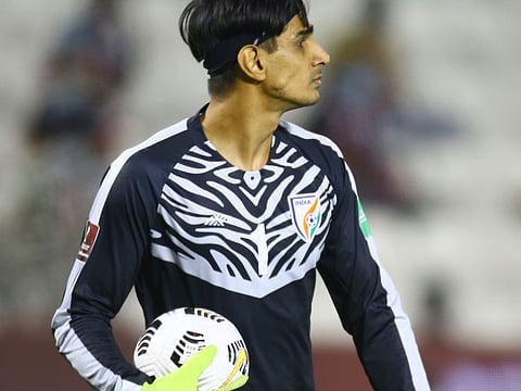 Gurpreet Singh Sandhu was virtually unbeatable under the Indian bar in the World Cup qualifier against Qatar on Thursday.