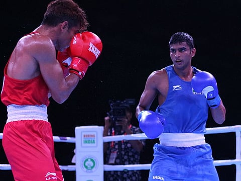 Manish Kaushik (right) feels Cuban opponent Andy Cruz could be his main challenger on way to a medal in Tokyo.