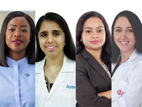 From left: Michelle Buari, Deputy Director - Nutrition & Lifestyle Management, Zulekha Hospital Dubai & Sharjah; Lubna Abdussalam Dhalani, Clinical Dietitian, Aster Jubilee Medical Centre Bur Dubai: ; Archana Baju, Clinical Dietician, Burjeel Hospital Abu Dhabi and Dr. Magdalena Maksymowicz, Dietician at Al Zahra Hospital Dubai.