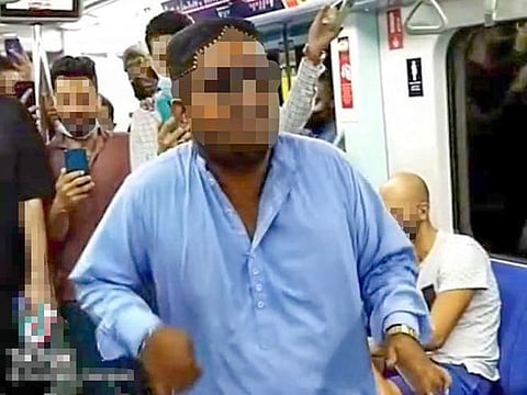 A video of the Asian man was circulated on social media while he was performing indecent acts inside a train.