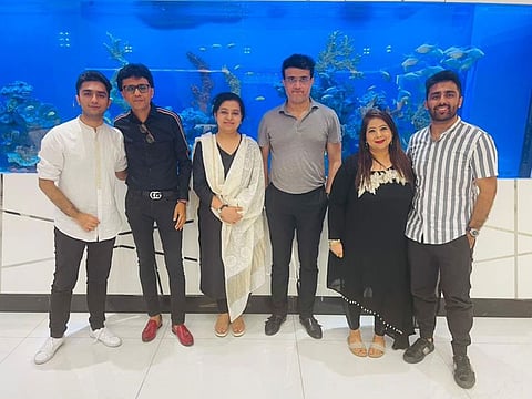 Sourav Ganjuly with Anis Sajan and family