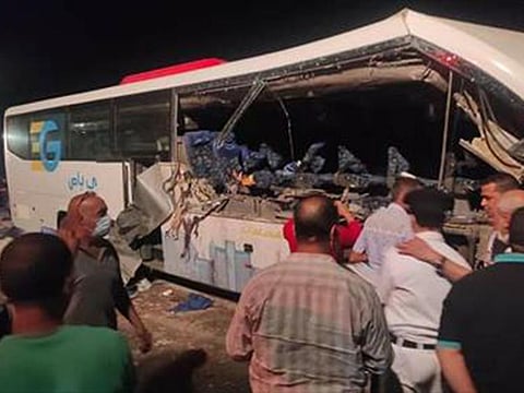 The scene of a bus crash in Egypt. Photo for illustrative purpose.