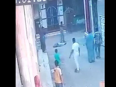 A screengrab from footage of the incident.