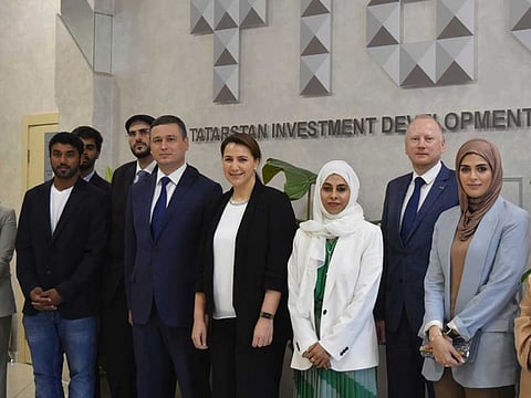 UAE delegation lead by Mariam Almheiri, UAE Minister of State for Food and Water Security, during the visit to Tatarstan.