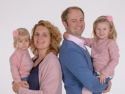 Alexander and Bianca with their two daughters, Emily Lea and Marlene Emma.