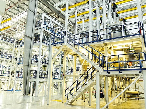 The interiors of the Songwon factory at KIZAD's Polymers Park