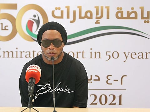 Ronaldinho, a former Fifa Footballer of the Year, in an informal meeting with the media in Dubai on Monday.