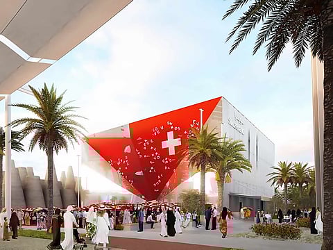 Located in the Opportunity District, Switzerland's presence at Expo 2020 Dubai tackles sustainability among other global concerns while rolling out a red carpet for a dramatic experience.