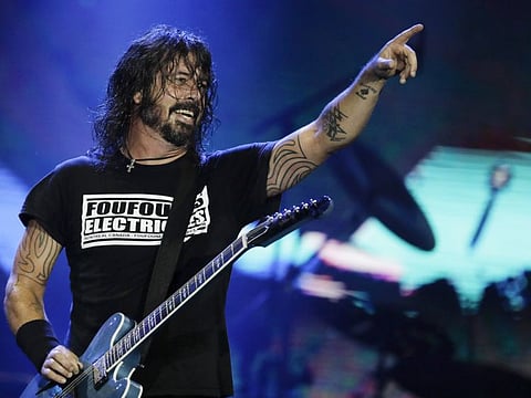 Dave Grohl of the band Foo Fighters performs at the Rock in Rio music festival in Rio de Janeiro, Brazil, Sept. 29, 2019.
