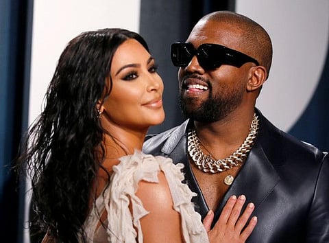 Kim Kardashian and Kanye West.