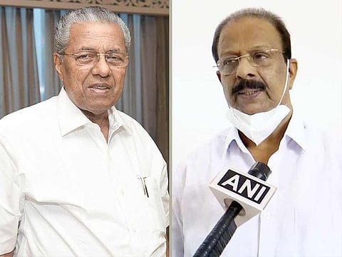 Kerala Chief Minister Pinarayi Vijayan and KPCC chief K Sudhakaran