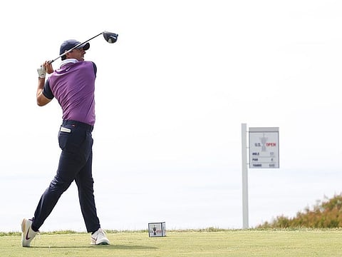 Rory McIlroy in action at the US Open