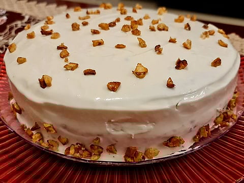 Carrot cake with cream cheese frosting