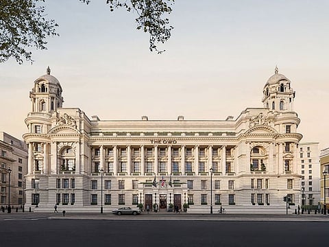 London's new Raffles hotel and residences sits on a site that comes with hoary British legacy.
