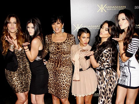 Khloe Kardashian, Kylie Jenner, Kris Jenner, Kourtney Kardashian, Kim Kardashian and Kendall Jenner at the Kardashian Kollection Launch Party held at the Colony in Hollywood, USA on August 17, 2011.