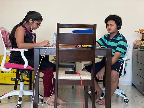 Aamishi and Aarav from Credence High School, Dubai, had opted for distance learning.