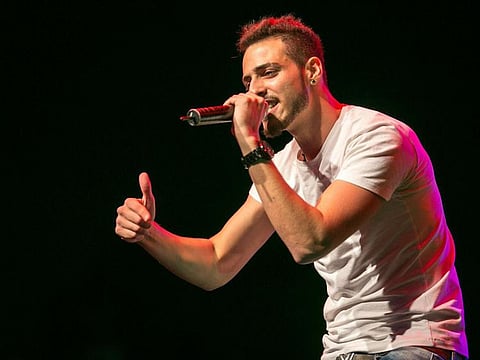 Ibrahim Sharara,'at the 'Battle of the Brands' in Al Ghurair Centre, Dubai.