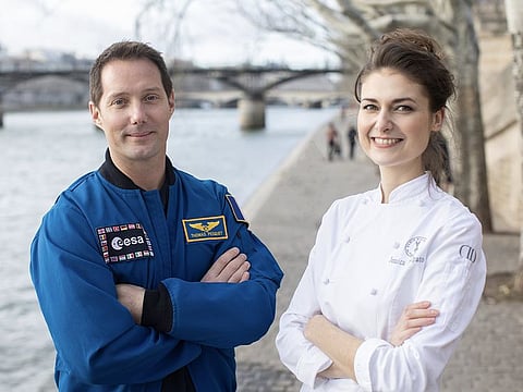 European Space Agency astronaut Thomas Pesquet and Pastry Chef Jessica Préalpato are the faces of the France Pavilion.