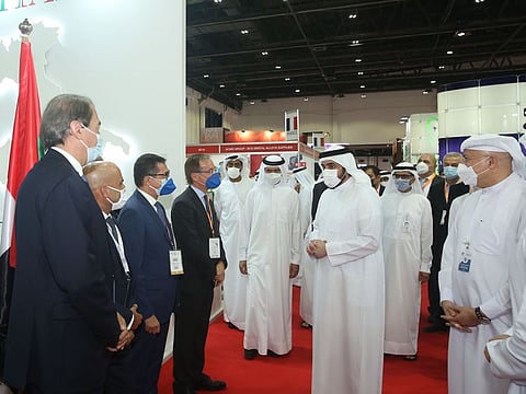 Officials and delegates at the inauguration of the The 25th edition of the UAE International Dental Conference and Arab Dental Exhibition, at Dubai World Trade Centre today.
