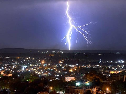 Heavy rainfall was reported in several areas of eastern Uttar Pradesh.