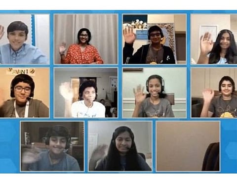 The finalists for this year’s US Spelling Bee contest.