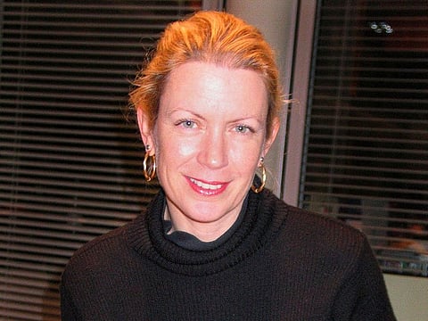 Britain's Frieda Hughes, the daughter of British poet Ted Hughes and U.S. poet Sylvia Plath, poses prior to launching a revised edition of her late mother's celebrated work entitled "Ariel" in London, November 26, 2004.