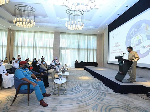 Major-General Mohammad Saif Al Zafein of Dubai Police speaks at the launch of the campaign.