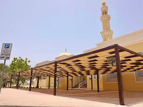 Dubai mosques get shades to safeguard worshippers from the summer heat