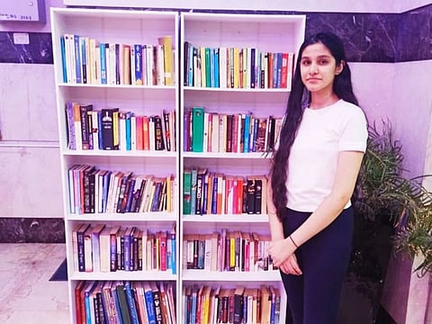 Diya Bansal has created a free “library” of more than 200 books in her building’s lobby.