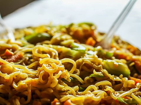 Maggi Masala noodles with vegetables