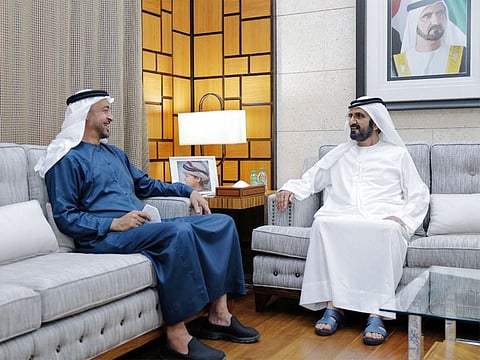 Sheikh Mohammed bin Rashid (right) and Sheikh Mohamed Bin Zayed.