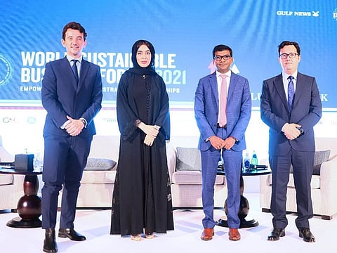 From left: Lachlan Kitchen, Moderator; Dr. Khawla Al-Hajjaj, Zabeel Primary Health Care in Dubai; Niyaz Mohamad, Head of Sales, Lower Gulf, Siemens Healthineers; and Dr. Fatih Mehmet Gul, CEO at Fakeeh University Hospital.