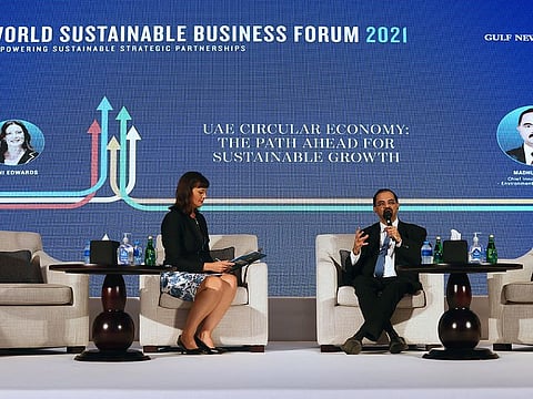 Madhumohan S, Chief Innovation Officer, Environment Solutions, Dulsco, Dubai speaks at the WSBF.