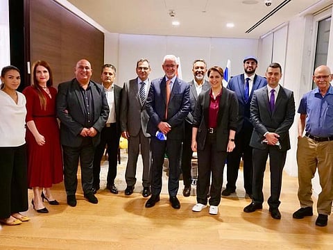 Mariam Hareb Almheiri, Minister of State for Food Security, with Israel officials.