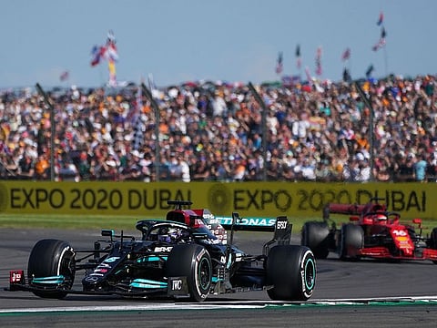 Mercedes driver Lewis Hamilton takes the win over of Ferrari's Charles Leclerc