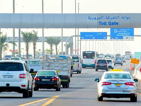 The Musaffah Toll Gate in Abu Dhabi.