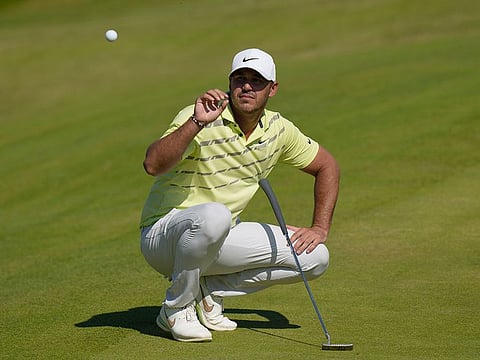 Brooks Koepka on the 18th green during the final round of The Open