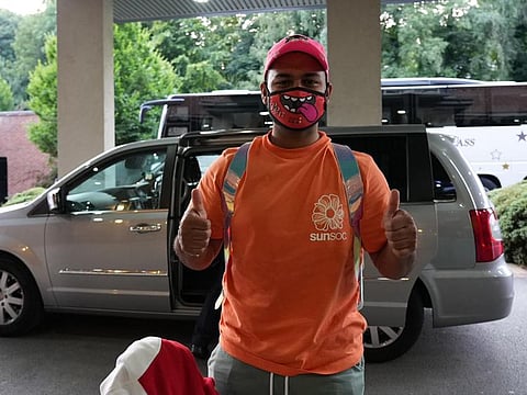 Rishabh Pant, India's wicketkeeper-batsman, is in good spirits as he rejoined the team on Wednesday after recovering from Covid-19.