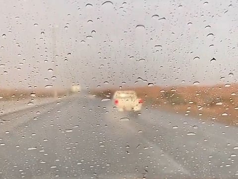 It's raining in Sharjah