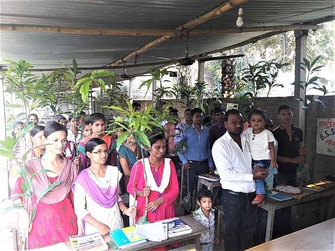 Students at a coaching centre in Bihar deposit saplings as admission fees in a unique initiative to conserve the environment.