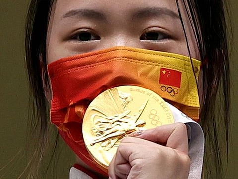 Yang Qian of China has won the first gold medal of the Tokyo Olympics in the Women's 10m Air Rifle.