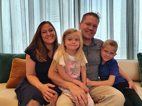 Bridger Walker with his parents, Robert and Teila, and his sister, Brielle