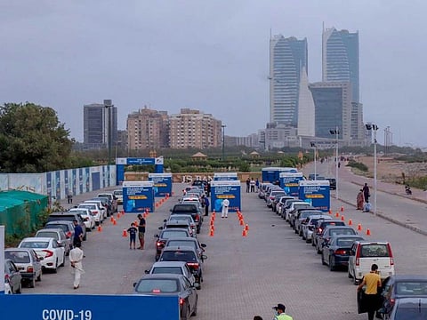 Sindh has opened its first drive-through COVID-19 vaccination facility in Karachi.