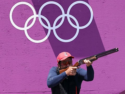 Saif bin Futtais in men's skeet qualifying