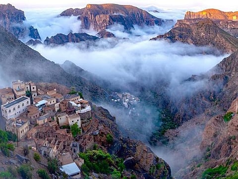 Jebel Akhdar (above) and Jebel Shams are two such places which are increasingly sought for short breaks, especially during the summer months.