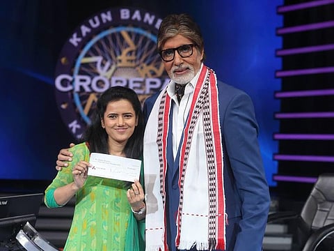 Deepa Sharma with Amitabh Bachchan on 'Kaun Banega Crorepati’