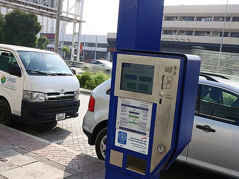 File photo of a parking meter in Dubai